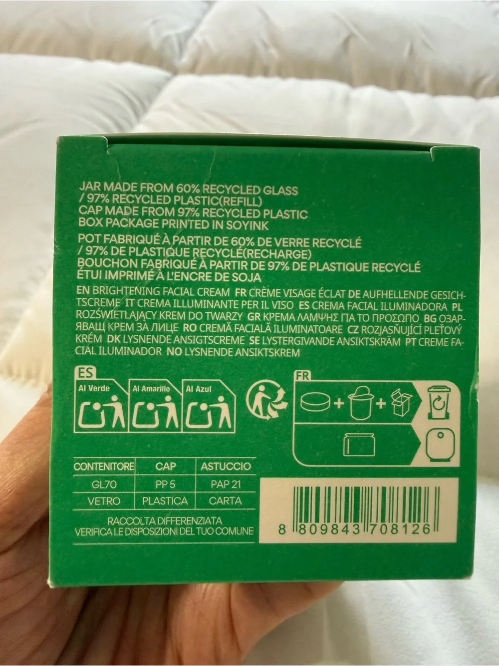 Innisfree Green Tea Enzyme Vitamin C Brightening Cream — White/Yellow